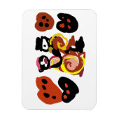 Magnet Flexible Danse de la Saint-Valentin au chou à la crème (Vertical)