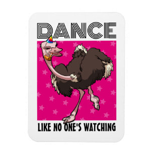Magnet Flexible Danse de l'autruche excentrique comme si personne 