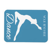 Magnet Flexible DANSE texte personnalisé et aimant couleur (Horizontal)