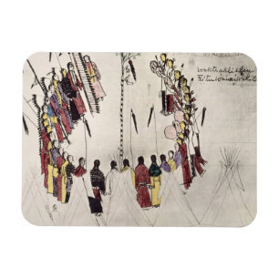 Magnet Flexible Danses de Scalp ou de victoire (encre sur papier)