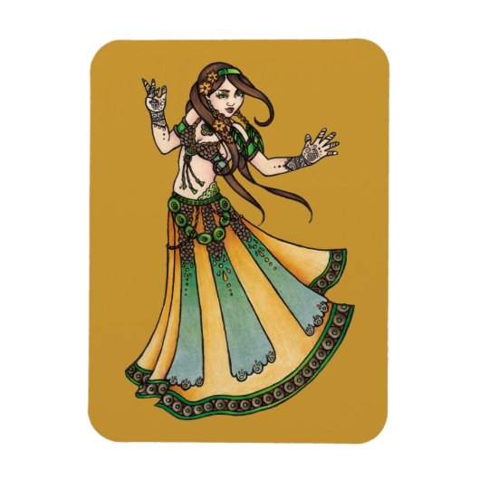 Magnet Flexible Danseur du ventre de la tribu (Vertical)