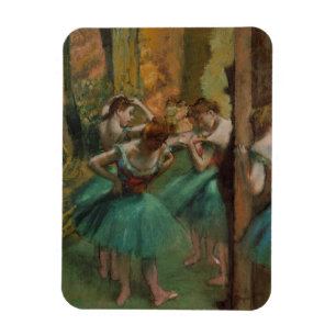 Magnet Flexible Danseurs d'oeuvres de ballet Pink and Green Edgar 