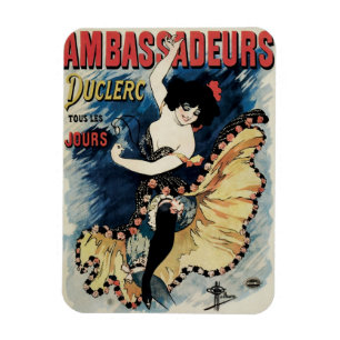 Magnet Flexible Danseuse flamenca Art nouveau vintage, Ambassadeur