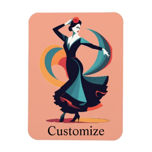 Magnet Flexible Danseuse flamenco Thunder_Cove (Vertical)
