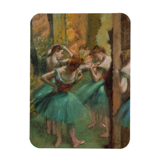 Magnet Flexible Danseuses, Pink and Green Edgar Degas (Vertical)