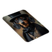 Magnet Flexible Dapper Dachshund dans l'élégante cour victorienne (Côté Droit)
