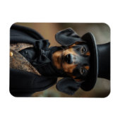 Magnet Flexible Dapper Dachshund dans l'élégante cour victorienne (Horizontal)