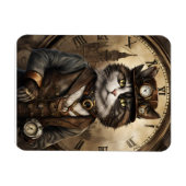 Magnet Flexible Dapper Steampunk Calico Cat (Horizontal)