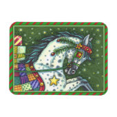 MAGNET FLEXIBLE DAPPLE GRAY DANS UN SEUL CHEVAL OUVERT SLEIGH, COL (Horizontal)