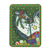 MAGNET FLEXIBLE DAPPLE GRAY DANS UN SEUL CHEVAL OUVERT SLEIGH, COL (Vertical)