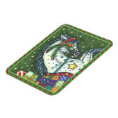 MAGNET FLEXIBLE DAPPLE GRAY DANS UN SEUL CHEVAL OUVERT SLEIGH, COL (Côté Gauche)