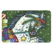 MAGNET FLEXIBLE DAPPLE GRAY DANS UN SEUL CHEVAL OUVERT SLEIGH, COL (Horizontal)