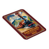 Magnet Flexible Darjeeling Inde Train Peintre Voyage Art Retro (Côté Droit)