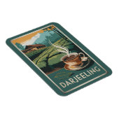 Magnet Flexible Darjeeling India Tea Travel Art Vintage (Côté Droit)