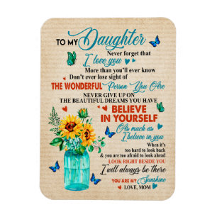 Magnet Flexible Daughter Gifts   Letter To My Daughter From Mom