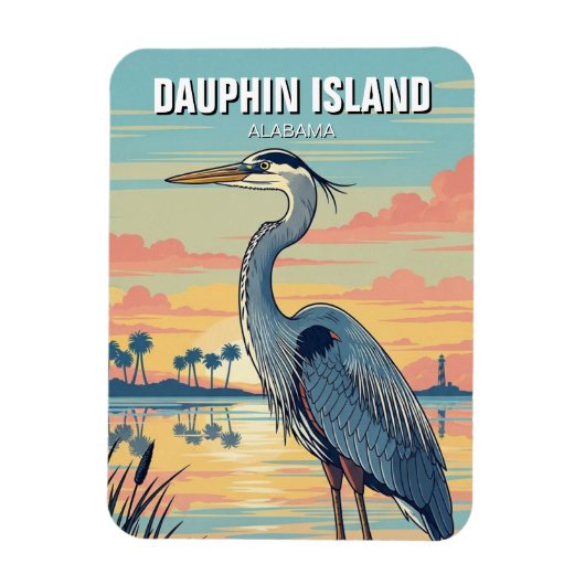 Magnet Flexible Dauphin Island Alabama Travel (Vertical)