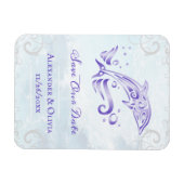 Magnet Flexible Dauphin Violet Enregistrer l'aimant Date (Horizontal)