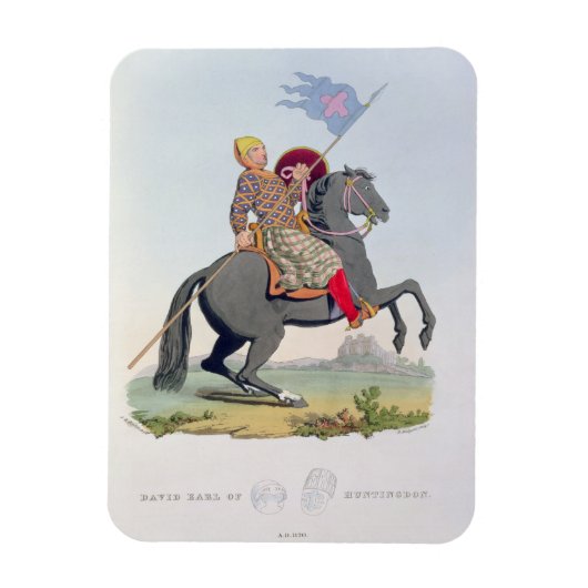 Magnet Flexible David, comte de Huntingdon (1084-1153) 1120, engra (Vertical)