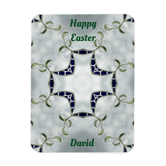 Magnet Flexible DAVID ~ Pâques vert et bleu (Vertical)