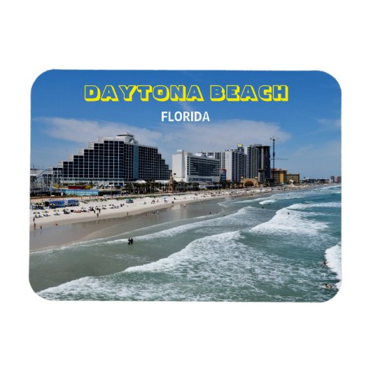 Magnet Flexible Daytona Beach, Arrière - plan de Floride (Horizontal)
