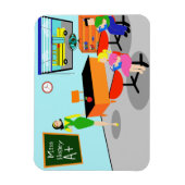 Magnet flexible de l'enseignant rétro (Vertical)