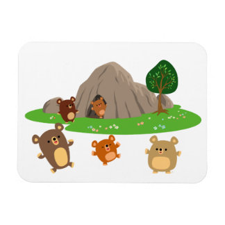 Magnet Flexible De mignons ours de dessin dans une grotte magnétiq