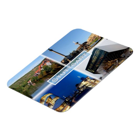 Magnet Flexible DE Stuttgart - Rivière Neckar - Schlossplatz - (Côté Gauche)