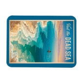 Magnet Flexible Dead Sea Illustration Travel Art Vintage (Horizontal)