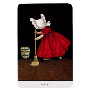 Magnet Flexible Début des années 1900 Vendredi Sunbonnet Sue Magne