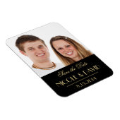 Magnet Flexible Décadent Déco élégant mariage noir enregistrer la  (Côté Droit)