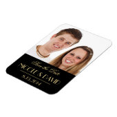 Magnet Flexible Décadent Déco élégant mariage noir enregistrer la  (Côté Gauche)