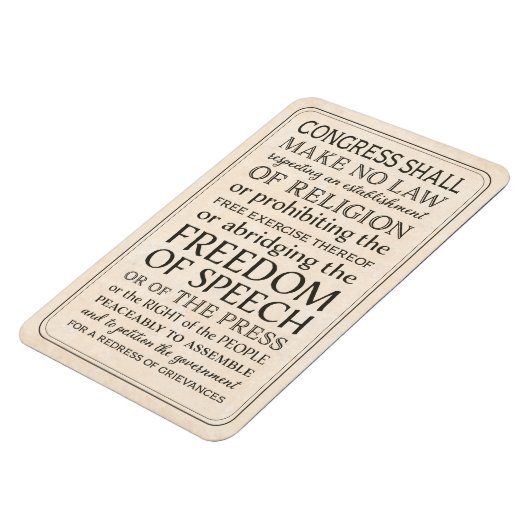 Magnet Flexible Déclaration des droits Liberté d'expression et de  (Côté Gauche)