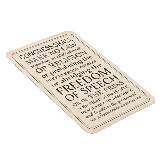 Magnet Flexible Déclaration des droits Liberté d'expression et de  (Côté Droit)