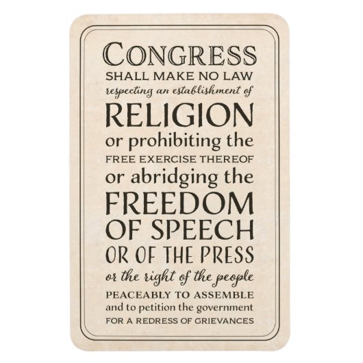 Magnet Flexible Déclaration des droits Liberté d'expression et de (Vertical)