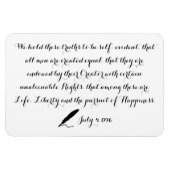 Magnet Flexible Déclaration d'indépendance des États-Unis de 1776 (Horizontal)