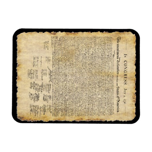 Magnet Flexible Declaration of Independence, Parchment  (Horizontal)