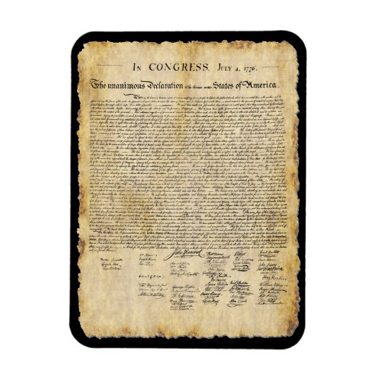 Magnet Flexible Declaration of Independence, Parchment (Vertical)