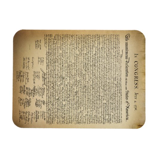 Magnet Flexible Déclaration vintage d'indépendance (Horizontal)