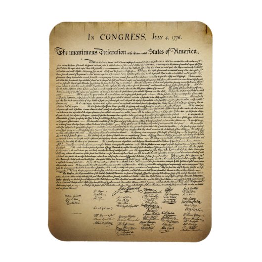 Magnet Flexible Déclaration vintage d'indépendance (Vertical)