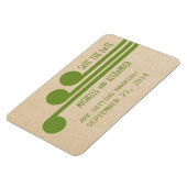Magnet Flexible Déco Chic Enregistrer l'aimant de date, vert (Côté Gauche)