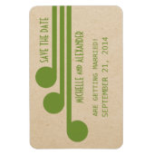 Magnet Flexible Déco Chic Enregistrer l'aimant de date, vert (Vertical)