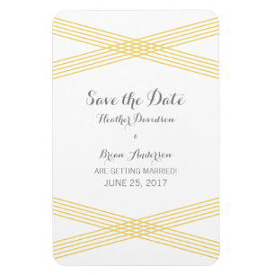 Magnet Flexible Déco moderne jaune Enregistrer l'aimant de date