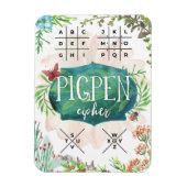 Magnet Flexible Décodez votre message avec le pher Pigpen (Vertical)