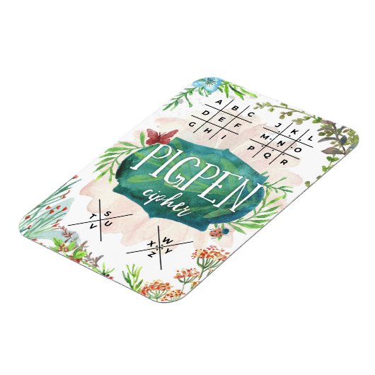 Magnet Flexible Décodez votre message avec le pher Pigpen (Côté Gauche)