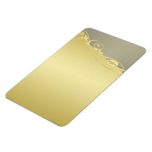 Magnet Flexible Décor de luxe sur or & argent, Monogramme