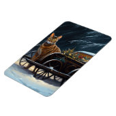 Magnet Flexible Décor de Noël Abyssinian Snowy Sleigh Ride (Côté Gauche)