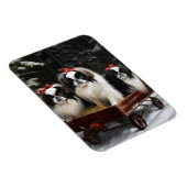 Magnet Flexible Décor de Noël japonais Chin Snowy Sleigh (Côté Droit)
