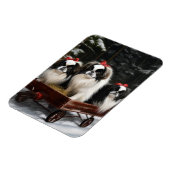 Magnet Flexible Décor de Noël japonais Chin Snowy Sleigh (Côté Gauche)
