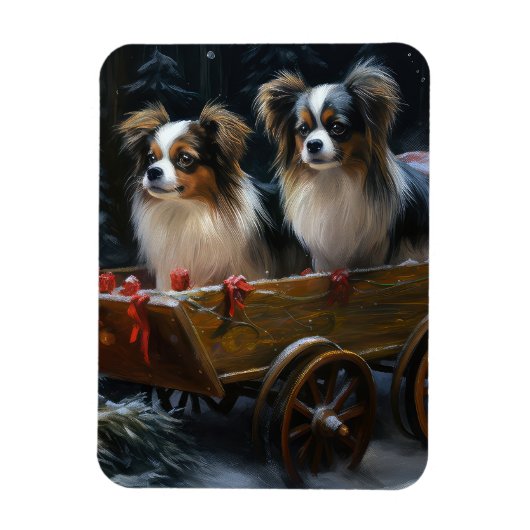 Magnet Flexible Décor de Noël Papillon Snowy Sleigh (Vertical)