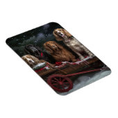 Magnet Flexible Décor de Noël traîneau enneigé Cocker Spaniel (Côté Droit)
